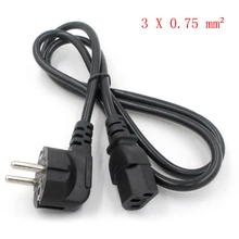 ЕС удлинитель питания Европейский евро IEC C13 кабель питания 1,2 м 1,5 м 1,8 м 3X0,75 мм2 для ПК монитор компьютера принтер ТВ