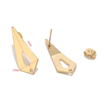 

New Gold/silver tone Stainless Steel Earring Posts hollow Round Stud Findings Earnut