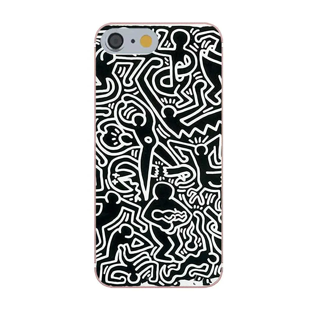 Keith Haring Art для HTC Desire 530 626 628 630 816 820 One A9 M7 M8 M9 M10 E9 Plus U11 Moto G G2 G3 Мягкий ТПУ