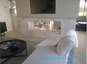 

48 inch silver or black Remote control built in electric intelligent automatic ethanol fireplace