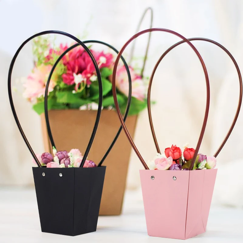 

SOLEDI Livingroom Handy GIft Bag Handy Flower Bag Paper Fashion Waterproof Wedding Festival Box Bunga Gift Box Party Florist