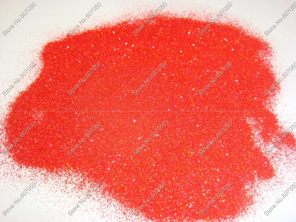 

1/256"(0.1MM)004inch-Solvent Resistant Holographic Laser Red Color Nail Glitter Dust Powder for Nail Polish and Crafts