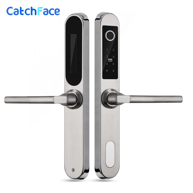 304 Ss Inteligentny Zamek Elektroniczny Biometryczny Czytnik Linii Papilarnych Centralny Zamek Z Dotykowy Drzwi Antywlamaniowe Zamki Do Aluminium Przesuwne Szklane Drzwi Tanie Tanio