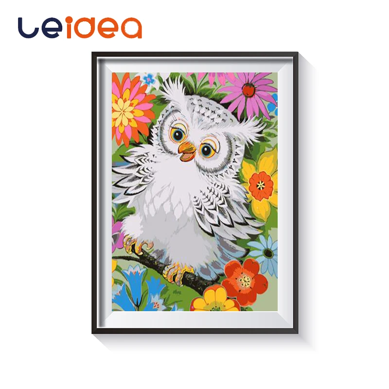 

Colorful Owl Pictures DIY Painting By Numbers Illustration DIY Oil Painting On Canvas Home Decoration Wall Art 40X50CM