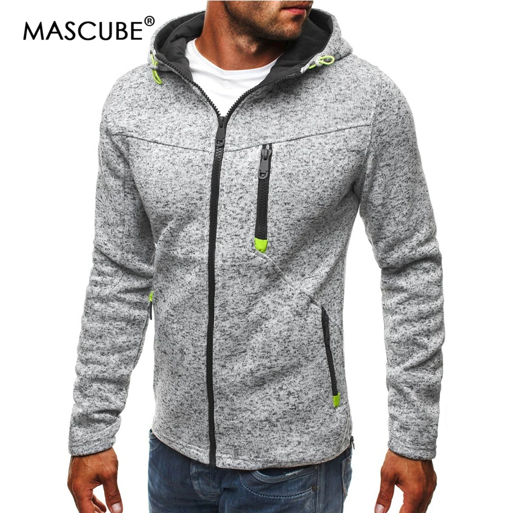 60% OFF MASCUBE Men Winter Sets Male Cardigan 2019 New Long Sleeve Hoodies Men Zipper Sweatshirt Mens Hooded Plus Size Coat Jacket