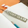 1 Piece Paper-cut Style Good Point Rule Simply Exquisite Drawings Draw Ruler Multifunctional Metal Bookmark for Decoration Gift ► Photo 2/6