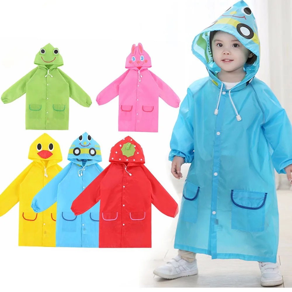 

1PCS Children's cartoon raincoat Korean children's rain gear Cute baby poncho household goods playground Songkran Festival