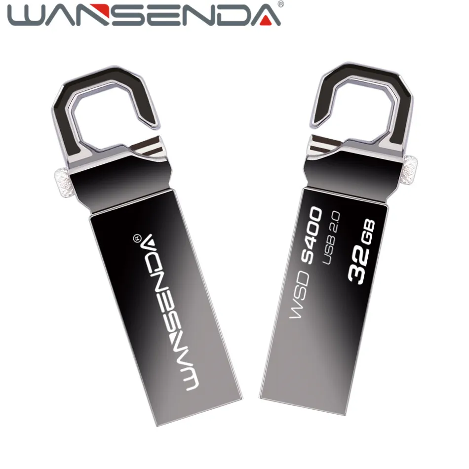 Флешка Wansenda из нержавеющей стали флеш накопитель 128 Гб 64 ГБ 32 16 8 4 USB 2 0 карта памяти