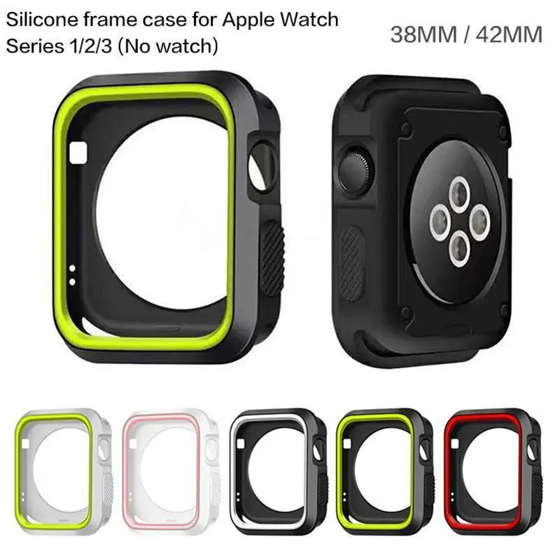 EastVita силиконовый защитный чехол для Apple Watch 42 мм 38 полный экран Рамка резиновая