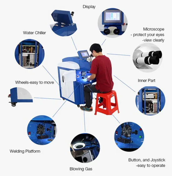 XAC W200 200 W ювелирные изделия лазерный сварочный аппарат для золото серебро драгоценных металлов