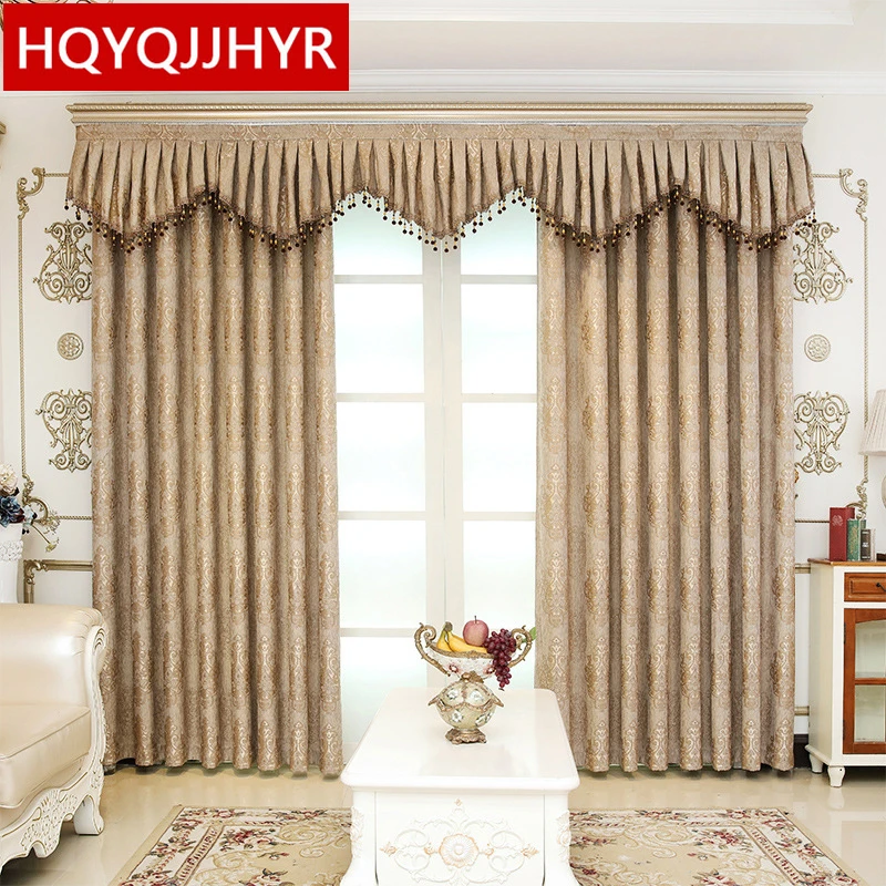 

High-quality European jacquard blackout curtains for Bedroom windows Classic luxury high-end custom curtains for Living Room
