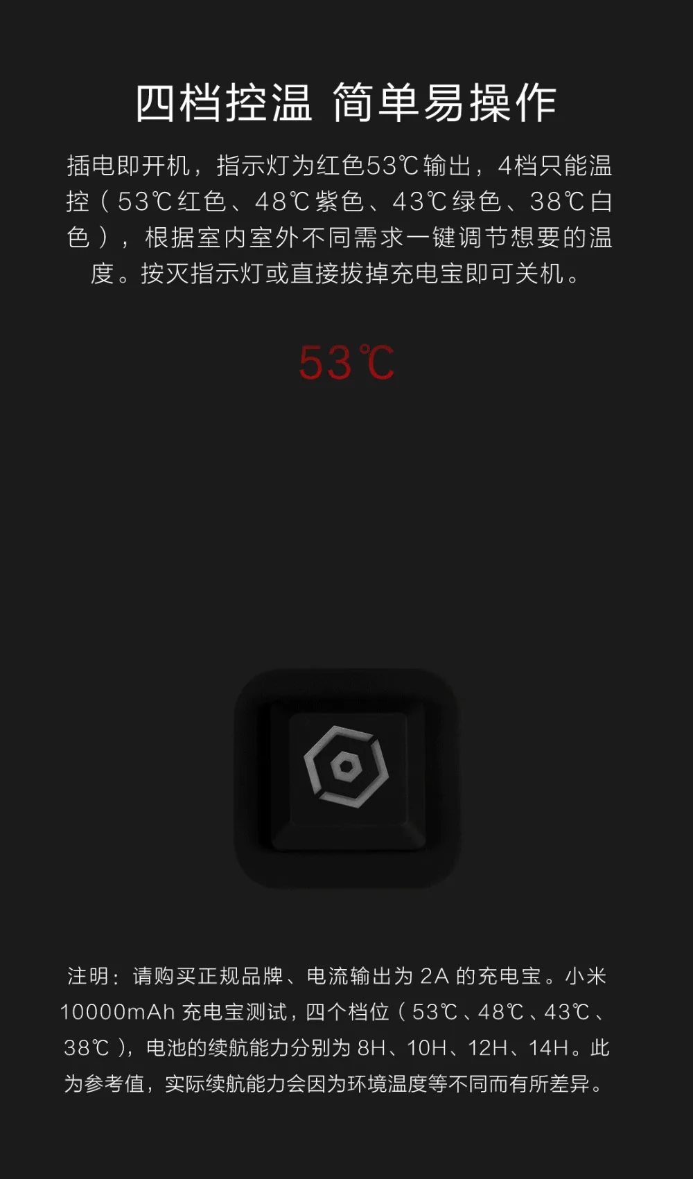 Новейший пуховик Xiaomi COTTONSMITH с контролем температуры и зарядкой от 38 до 53 градусов Цельсия