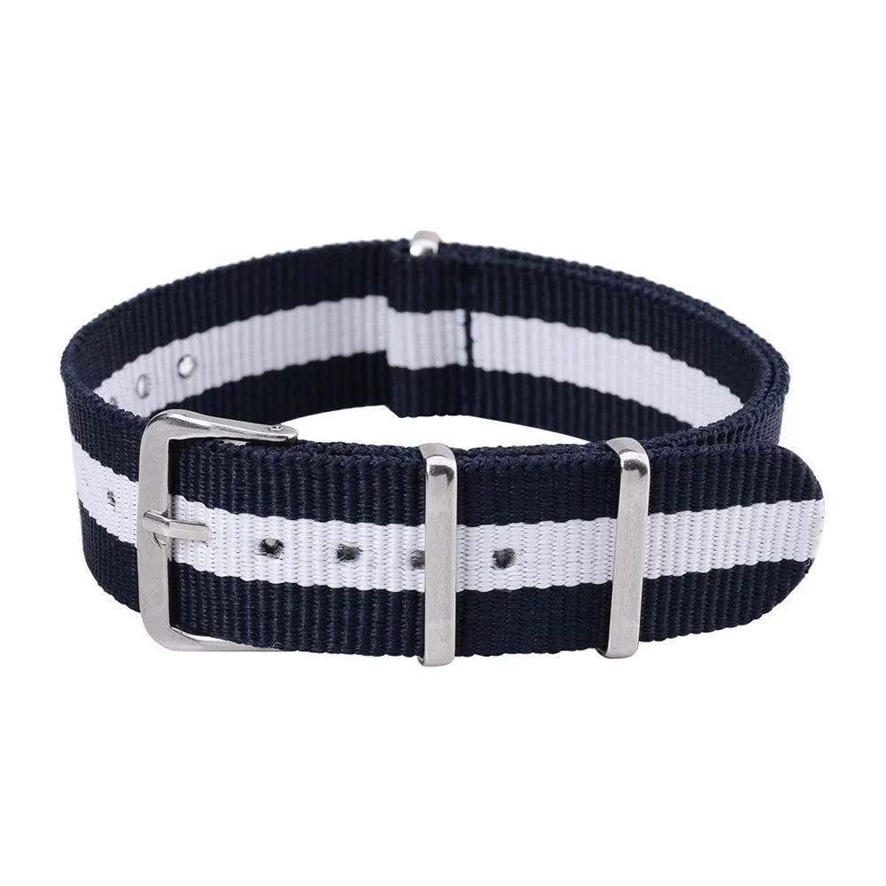 Nylon Wrist Watch Band Strap Clasp Watches Mixed Colors Fabric Canvas