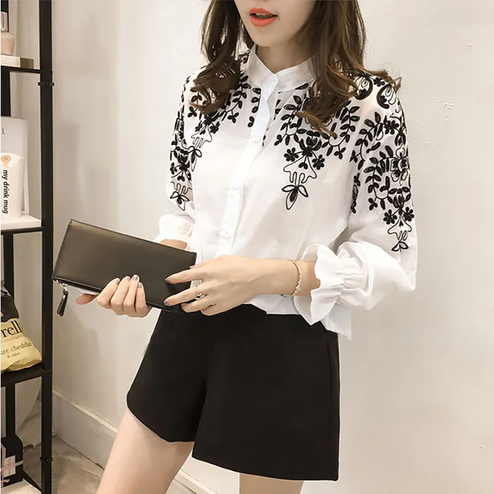 Blusa Mujer Verano Blusa De Manga Larga Con Cuello En V Para Mujer