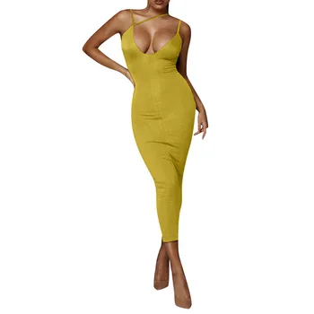 

2019 MAXIORILL New платье Women's Halter Dress Sexy Deep Back Slim Dresses Wholesale Free shipingT44