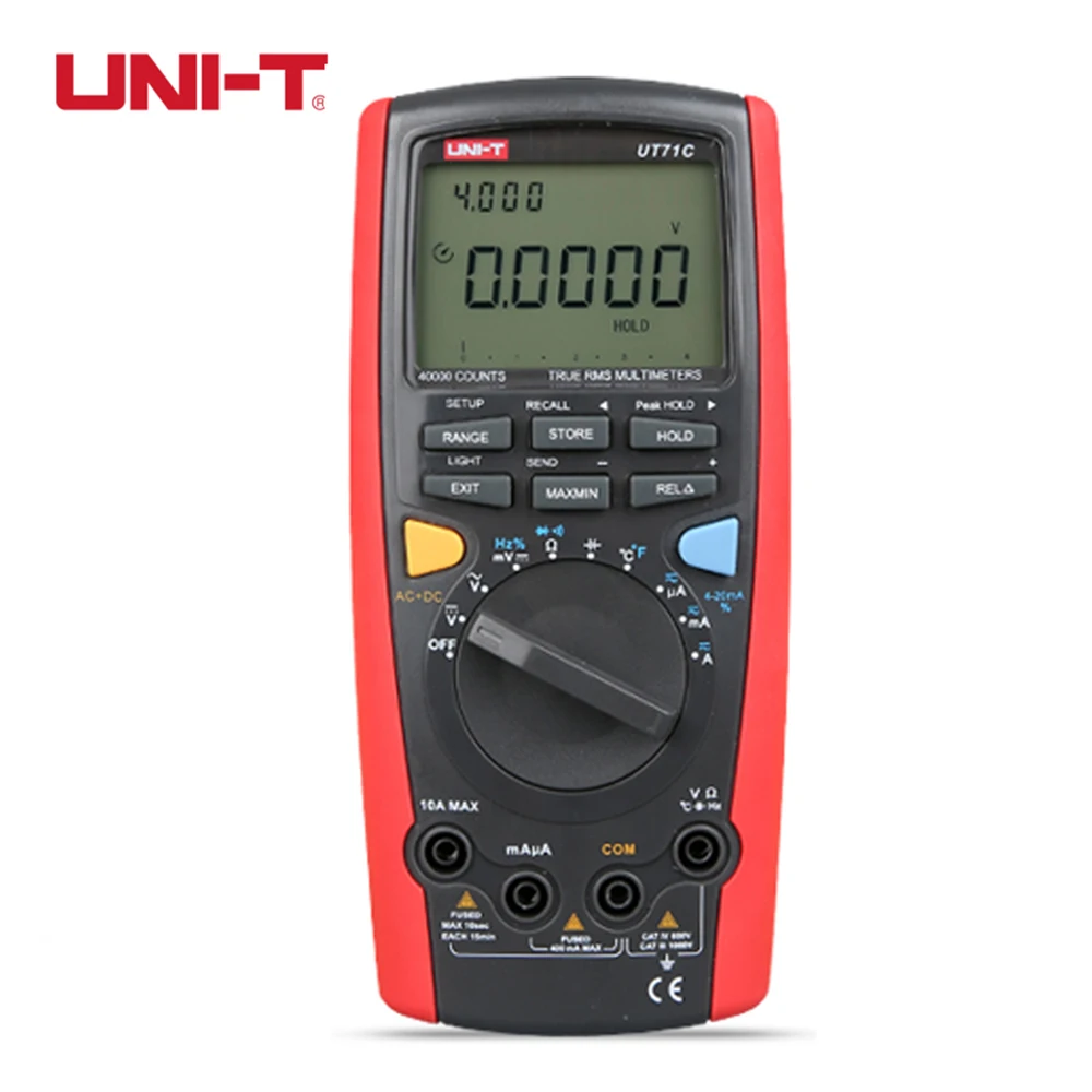 

Professional Intelligent Digital MultiMeter UNI-T UT71C AC DC Voltage Current Ampere Ohm Capacitance Meter Tester Voltmeter
