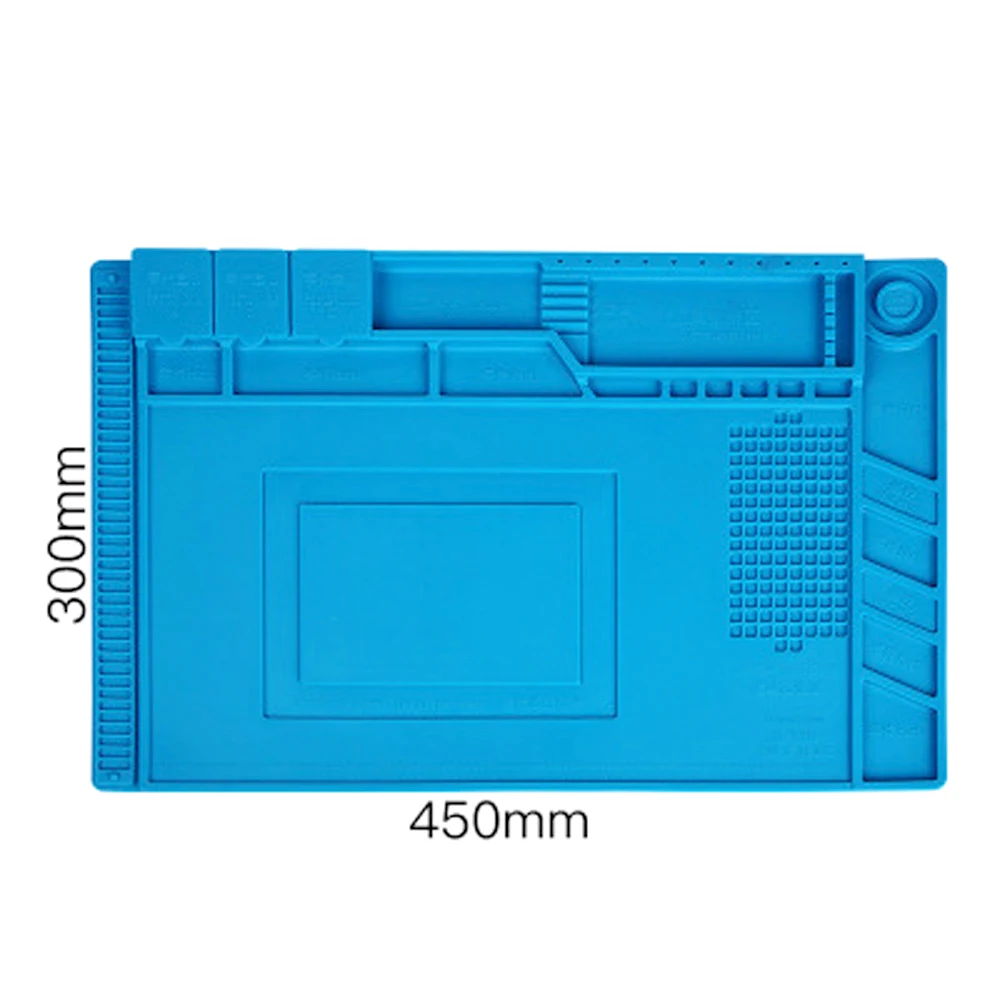 Kaisi S-160 45*30CM With Magnetic Section Maintenance Soldering Repair Heat Insulation Pad Silicon Working Pad Desk Mat Platform Kaisi S-160 45*30CM With Magnetic Section Maintenance Soldering Repair Heat Insulation Pad Silicon Working Pad Desk Mat Platform