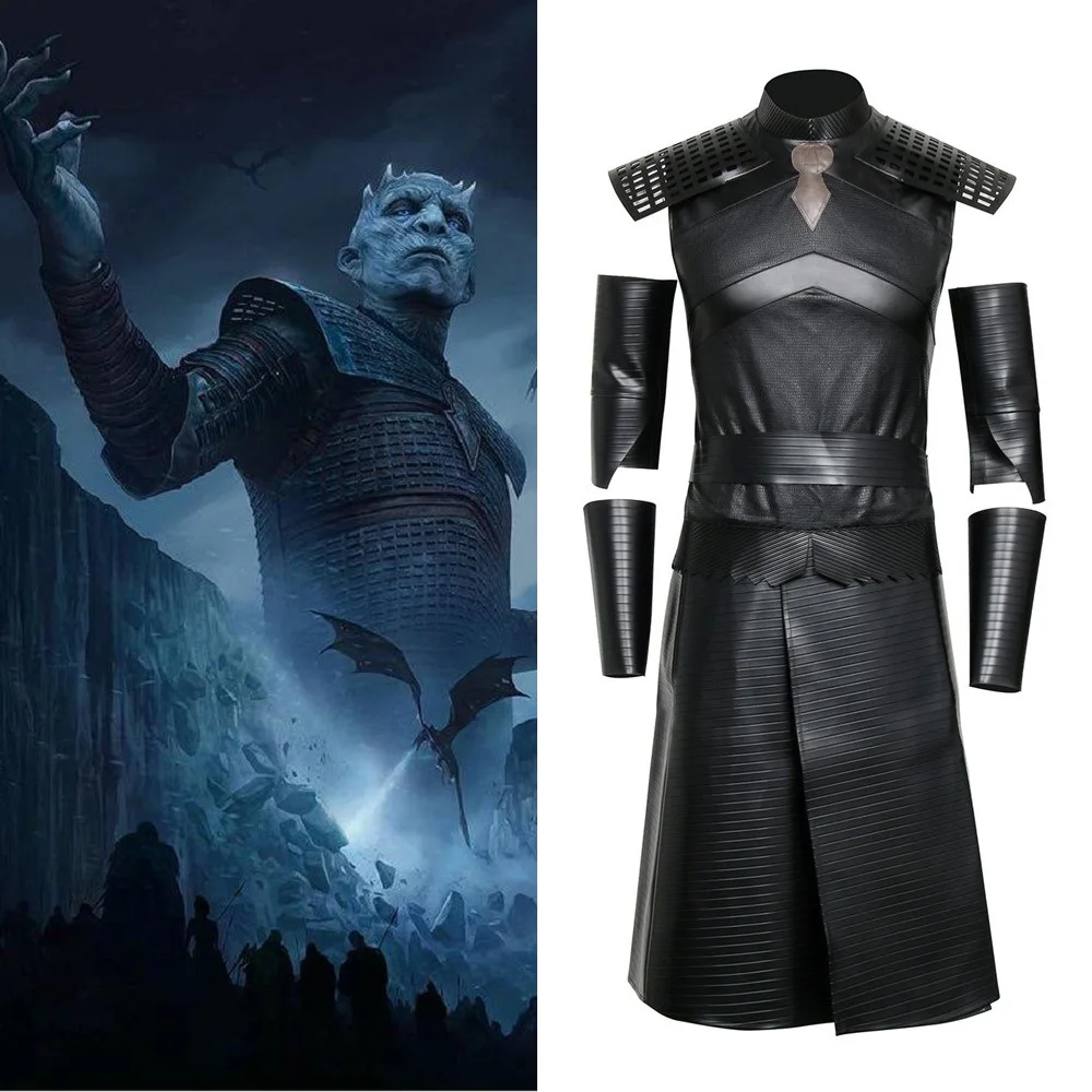 

Game of Thrones Night's King Cosplay Costume White Walkers Commander Outfit Full set Men Halloween Carnival Party Costume Props