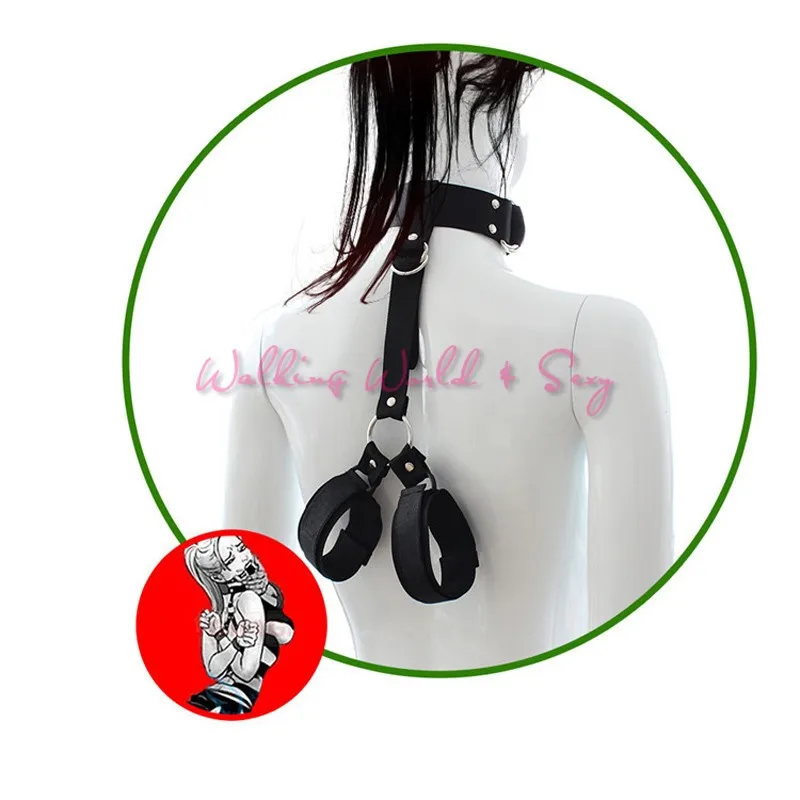 Female Hands Neck Connecting Bondage Restraints Bondage Collar Fetish Bondage Sex Toys For Women Erotic Toys Cosplay Wrist Cuffs (8)