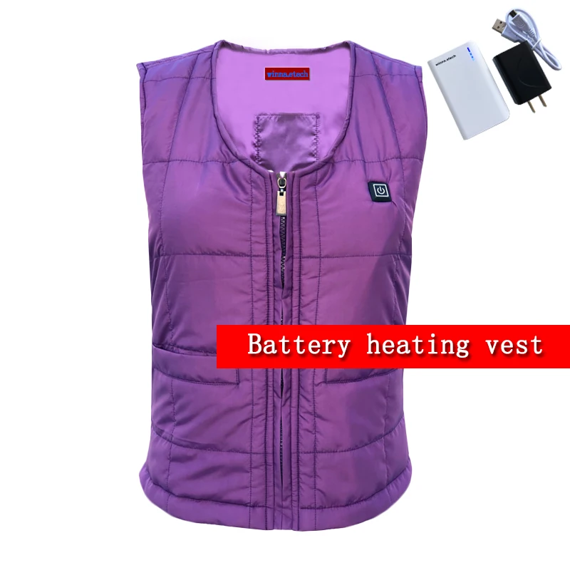 Winter Warm Down Cotton Heated Vest Women Vest 3 Level Temperature Control Thermal Hiking Eletric Heating Vest Size S-XXXL Winter Warm Down Cotton Heated Vest Women Vest 3 Level Temperature Control Thermal Hiking Eletric Heating Vest Size S-XXXL