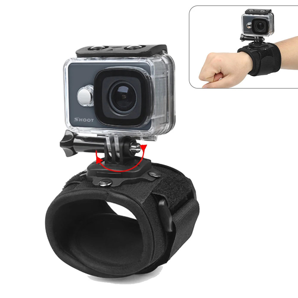 

SHOOT 360 Degree Rotation Hand Wrist Strap for GoPro Hero 7 5 6 4 Session Xiaomi Yi 4K Lite SJ4000 H9 Arm Belt Go Pro Accessory