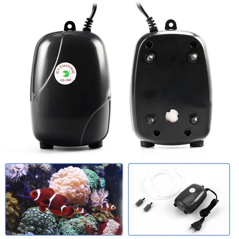 Air Compressor Mini Silent 5W Fish Tank Inflation Pump Oxygen Delivery