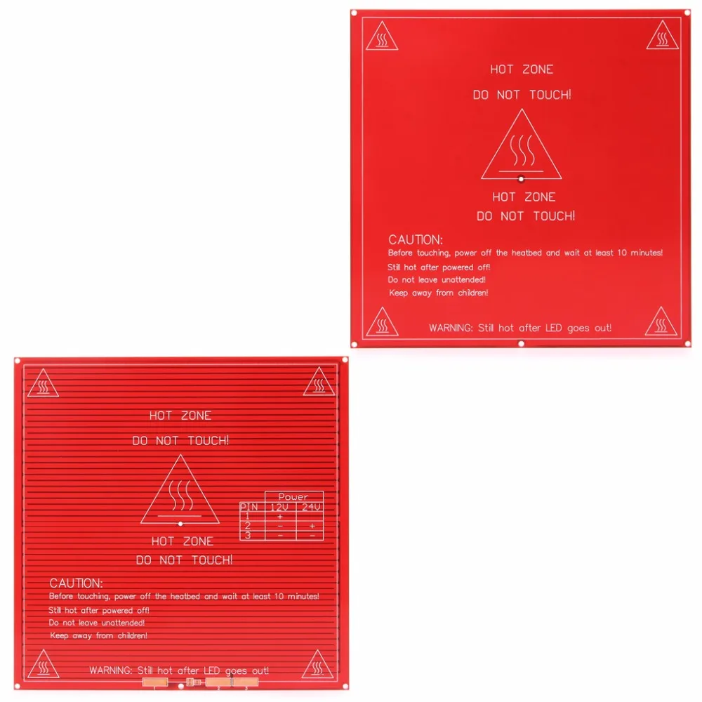 3D Printer Heated Bed PCB MK2B Heat Bed 12/24 Dual Power Hot Plate Module 214x214mm