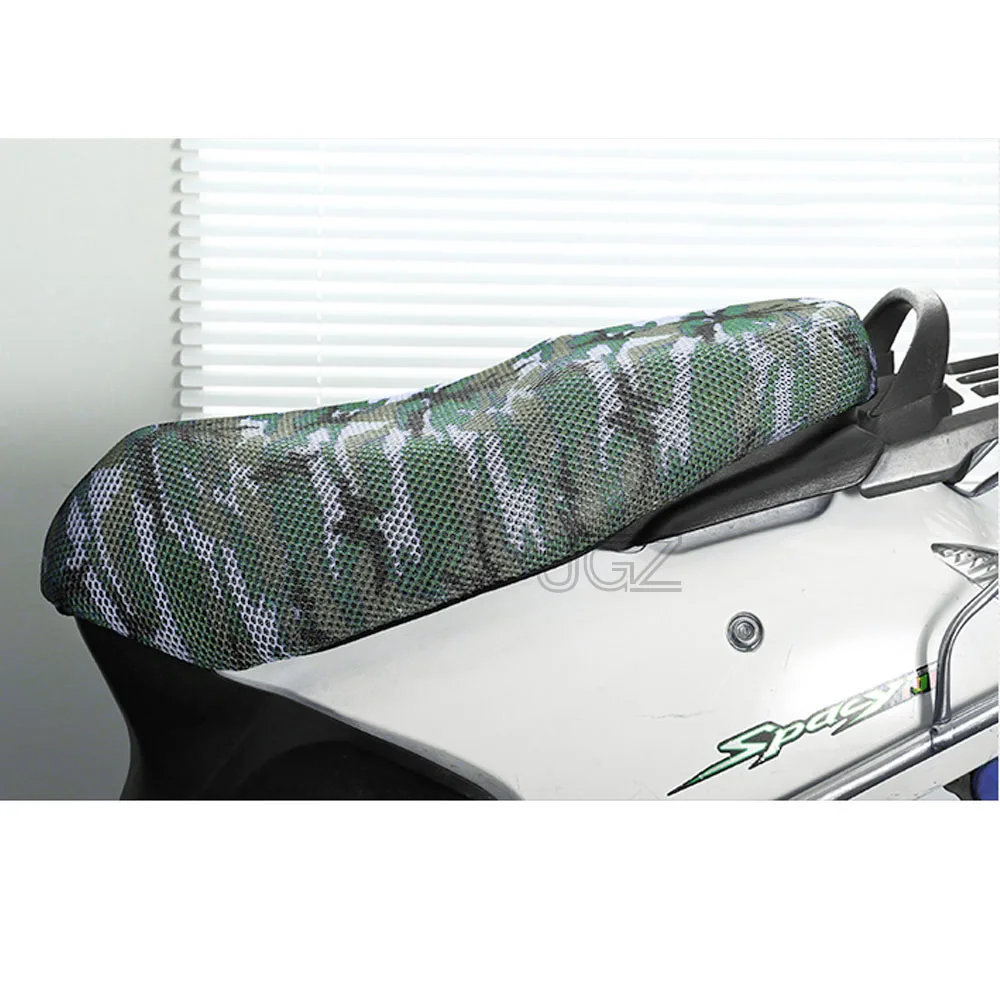 Motorcycle Seat Cover Waterproof Sun Insulation Scooter Seat Cushion Protect Black Camo for Vespa Kawasaki Yamaha Triumph Honda -