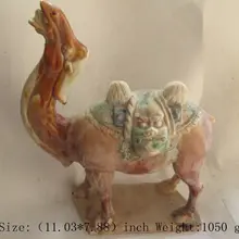 Разработать древние китайцы Тан Sancai керамический верблюд Дракон Статуя