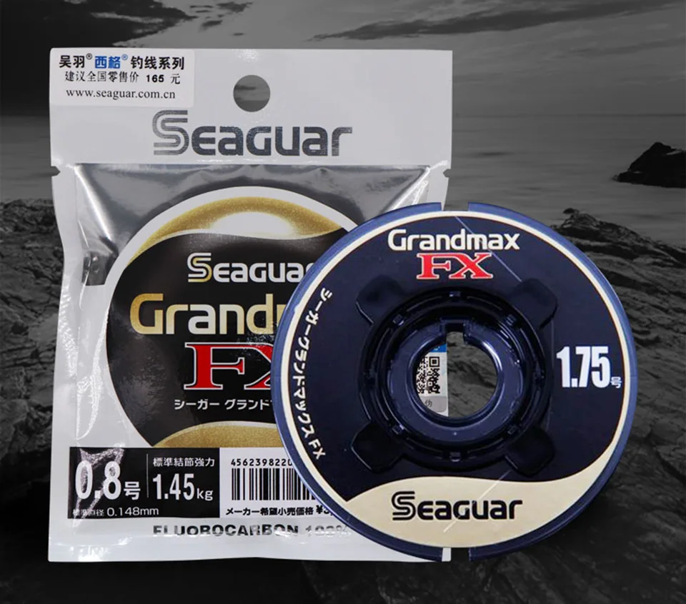 SEAGUAR GRAND MAX FX 60 м рыболовные лески фторуглеродная леска 0,65 кг-13,0 кг мощный износостойкий хороший светильник