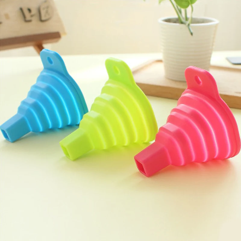 

Kitchen Home Mini folding telescopic long neck funnel household liquid dispensing mini funnel Kitchen Tools