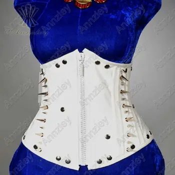 

Buy Your Dream Corset White Gothic Zipper Front Corset With Snag