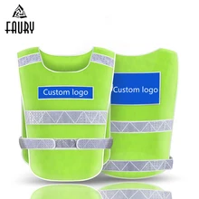 Высокий светоотражающий жилет флуоресцентная одежда безопасности дорожный Предупреждение ющий Безопасный Жилет предложение печати логотипа услуги