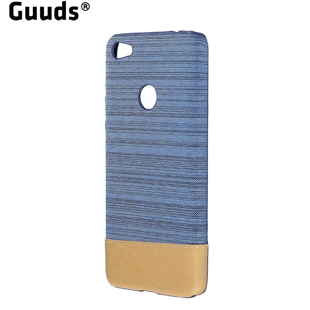 Canvas Cloth Coated Plastic Back Cover for Xiaomi Redmi 4 (4X) - Light Blue