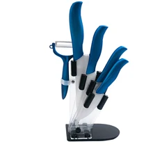 TTLIFE cuchillo de Cocina De Cerámica Cuchillos de Cocina Set 3 “4” 5 “6” pulgadas + Peeler + Cubre Pelador Cuchillo de Pan Cuchillo Zirconia Blanco