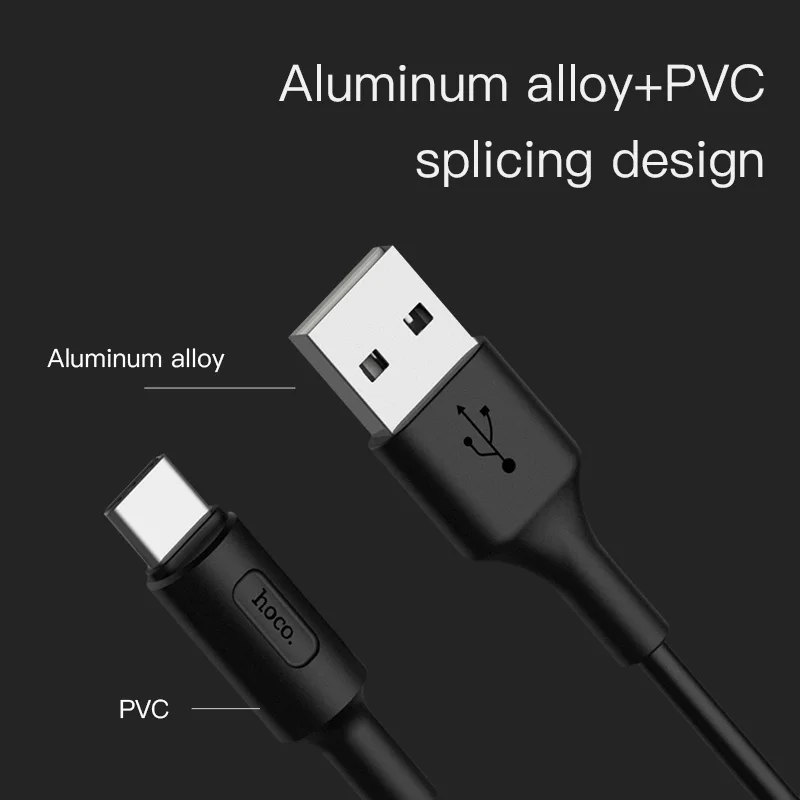 HOCO usb type-C кабель для samsung Quick Charge QC3.0 USB-C кабель для быстрой зарядки и синхронизации данных для Xiaomi huawei One Plus Android