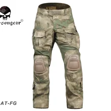 Для мужчин Военная Униформа Airsoft брюки BDU походные Emerson Тактический Gen3 брюки с наколенники AT/FG EM7030