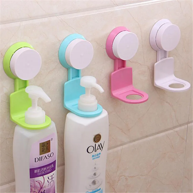 1 PC Bathroom Wall Mounted Hook Shampoo Hook Repeat Use Shower Hand Soap Bottle Hanging Holder