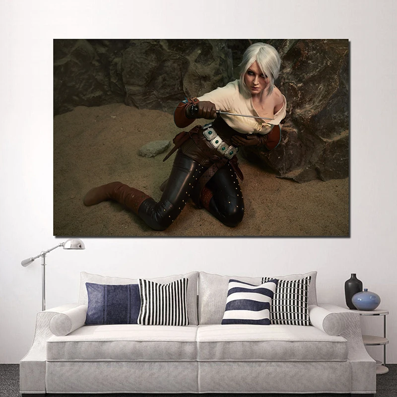 

Game The Witcher 3 Ciri Hot Canvas Poster And Print Canvas Painting Decorative Oil Pictures For Bedroom Home Decoration Artwork