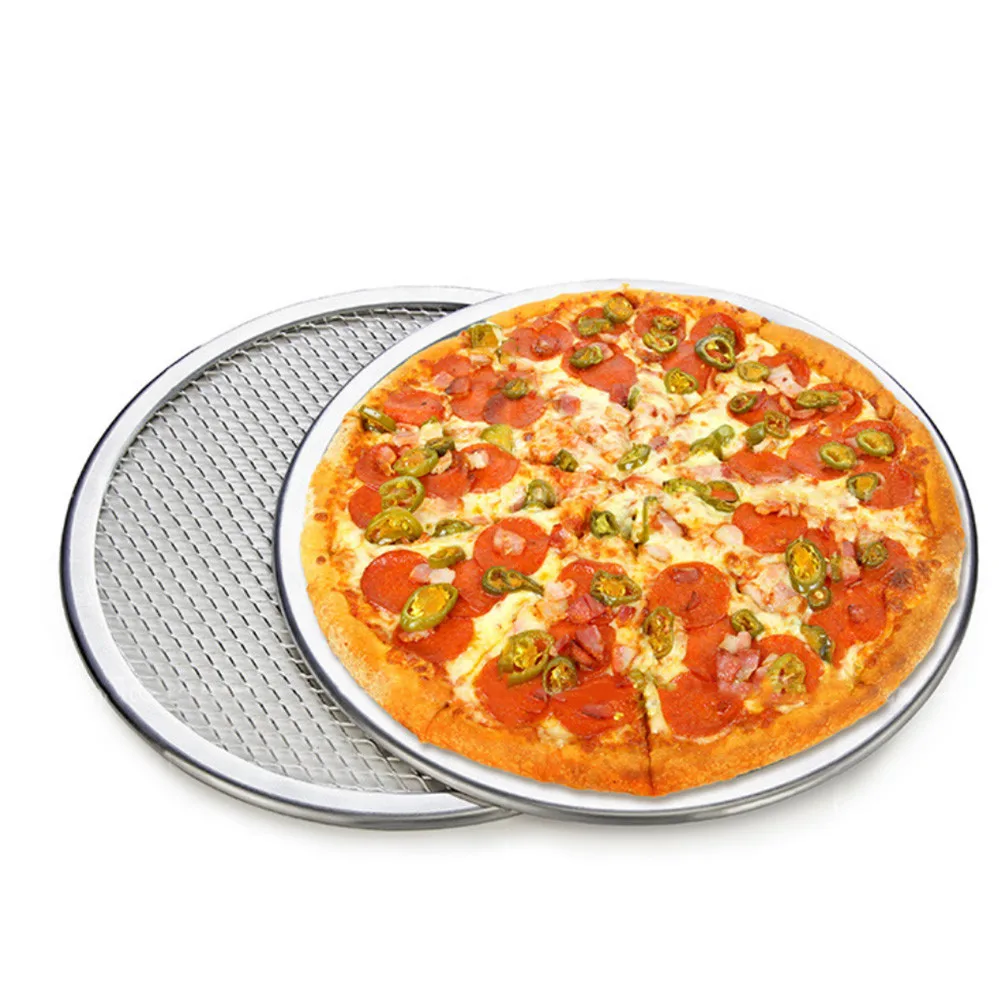 Pizza Stones Seamless Pizzas Screen Plate Aluminum Mesh Silver Deck