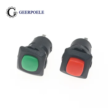 

10 pcs/lot DS-426 Self-locking 2 Pin 250V 1.5A Push Button Switch Tactile Tact Switch Direct Patch Metal Interruptor M12