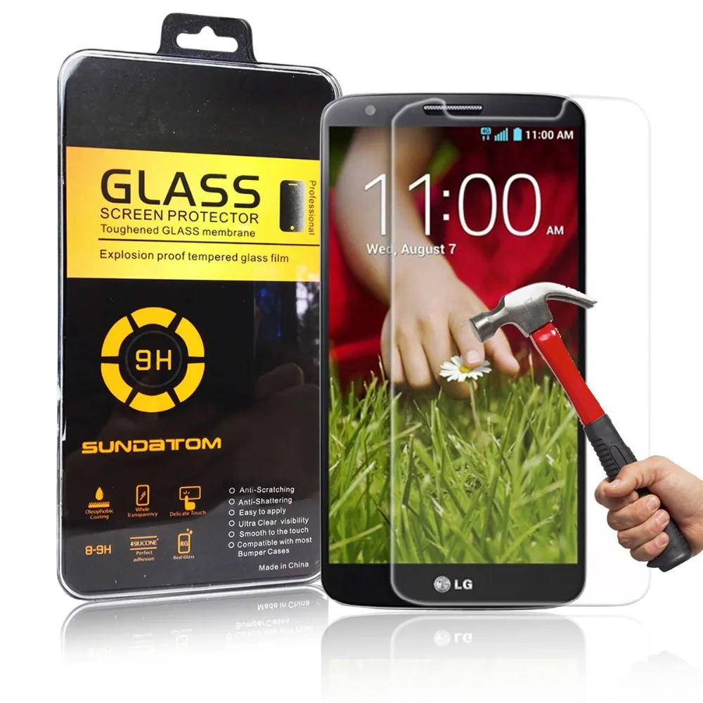 Sundatom Tempered Glass Screen Protector for LG G2 D802 9H Film 0.26mm 2.5D Explosion-proof G2 mini Glass Protector