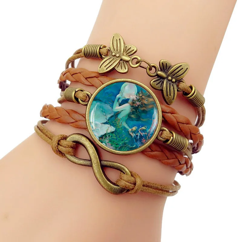 Pulseiras распродажа браслет Новинка 2019 Простой Модный Ретро стиль Русалка время с
