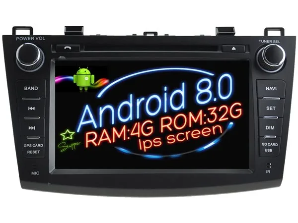 Perfect Ips screen Android 8.0 Car Dvd Navi Player FOR MAZDA 3 2010 2011 2012 gps auto stereo audio multimedia 0