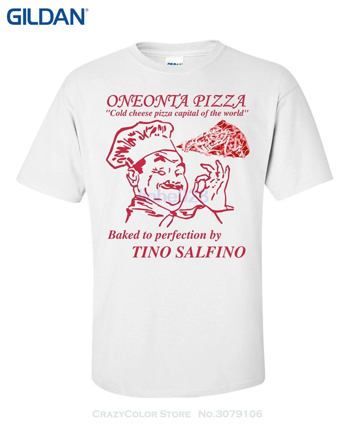 GILDAN серый стиль Oneonta холодный Сыр Пицца Мужская футболка-Tino Salfino's-холодный