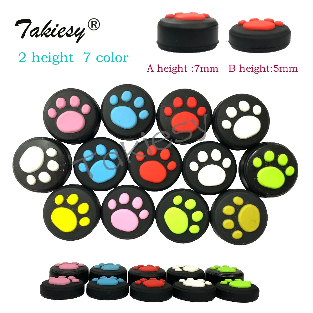 

4pcs nintend switch Cute Cat Paw Claw Silicone cover Thumb Stick Grips Cap For Nintendo Switch Joy-Con Controller