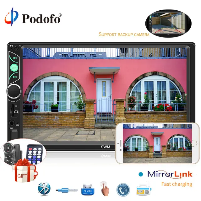 Cheap Podofo 2din 7" Car Radio Audio Multimedia Player Autoradio Bluetooth Touch Screen MP5 Player USB FM with IOS/Android Mirror Link Cheap Podofo 2din 7" Car Radio Audio Multimedia Player Autoradio Bluetooth Touch Screen MP5 Player USB FM with IOS/Android Mirror Link
