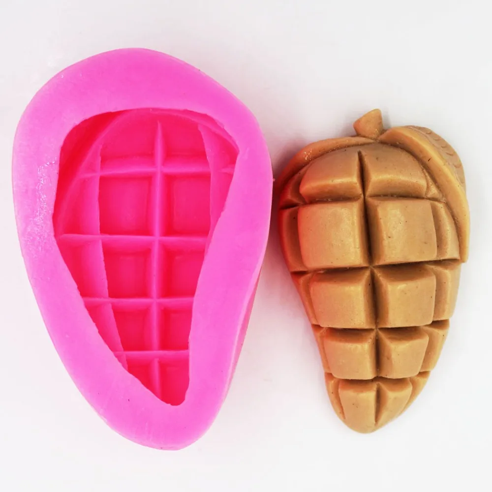 

Mango with Leaf Silicone Soap mold silicone 3d handmade mould DIY Craft molds S604