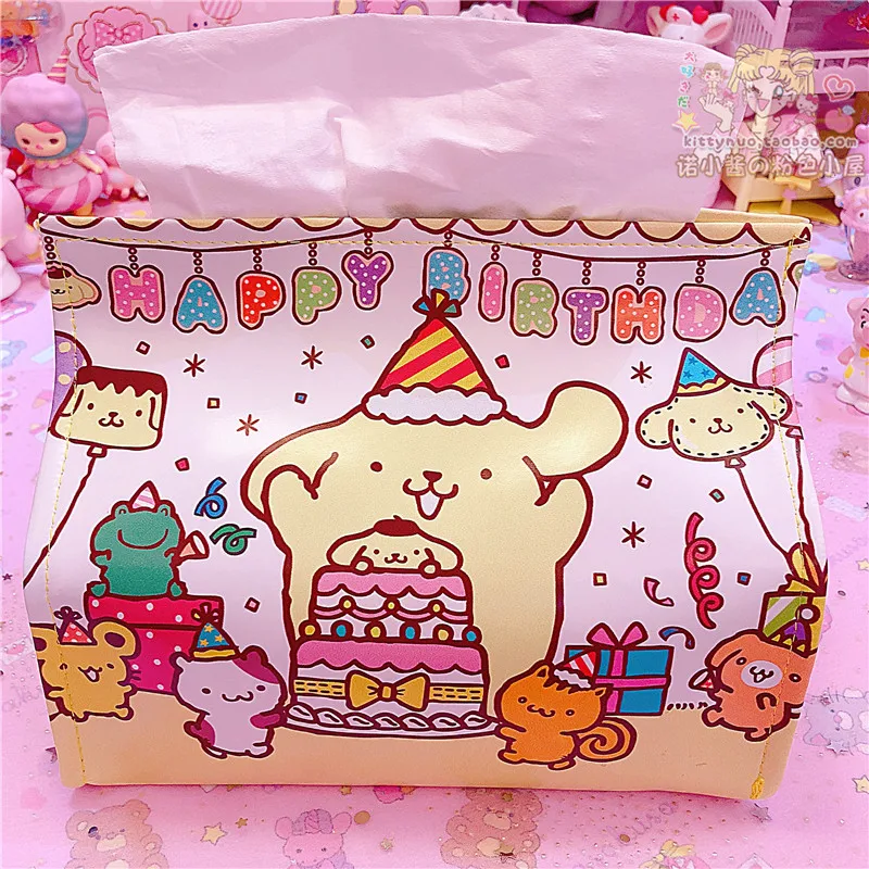 Милый мультяшный my melody twin stars тканевый держатель коробки для автомобиля