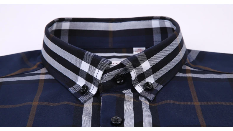 Caiziyijia новая дизайнерская Клетчатая Мужская рубашка высокого качества с длинными рукавами модная фирменная одежда для мужчин плюс размер